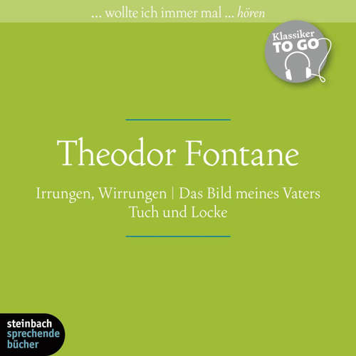 Hoerbuch Irrungen, Wirrungen / Das Bild meines Vaters / Tuch und Locke (Ungekürzt) - Theodor Fontane - Klaus-Dieter König