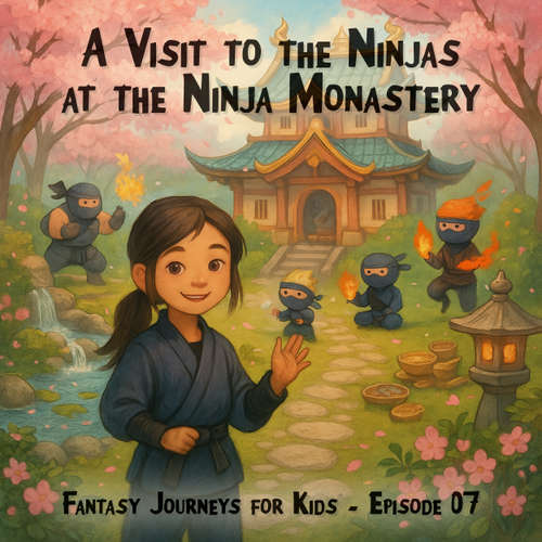 Audiobook Fantasy Journeys for Kids, Episode 7: A Visit to the Ninjas at the Ninja Monastery - Claudia Schröder - Synthesized Voice-Female