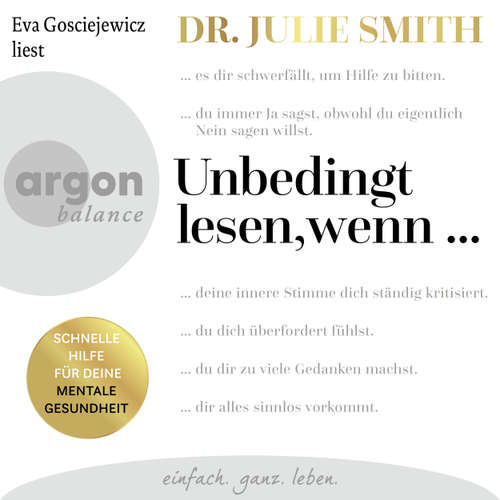 Hoerbuch Unbedingt lesen, wenn ... - Dr. Julie Smith - Eva Gosciejewicz