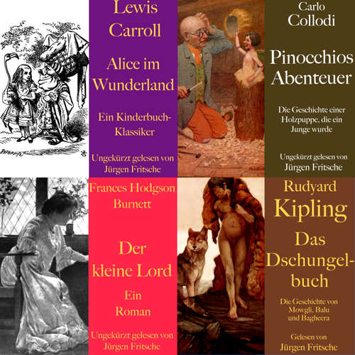 Hoerbuch Die Abenteuer Box: 4 Hörbuch-Klassiker für die Jugend - Carlo Collodi - Jürgen Fritsche