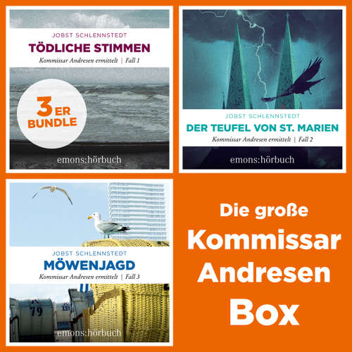Hoerbuch Die große Kommissar Andresen Box - Tödliche Stimmen, Der Teufel von St. Marien, Möwenjagd - Kommissar Andresen - Jobst Schlennstedt - Nils Nelleßen