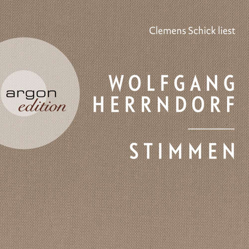 Hoerbuch Stimmen - Wolfgang Herrndorf - Clemens Schick