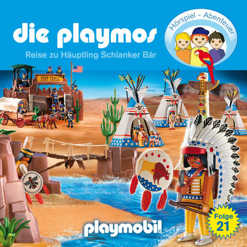 Hoerbuch Die Playmos - Das Original Playmobil Hörspiel, Folge 21: Die Reise zu Häuptling Schlanker Bär - David Bredel - Gerrit Schmidt-Foß Hoerbuch Die Playmos - Das Original Playmobil Hörspiel, Folge 21: Die Reise zu Häuptling Schlanker Bär - David Bredel - Gerrit Schmidt-Foß