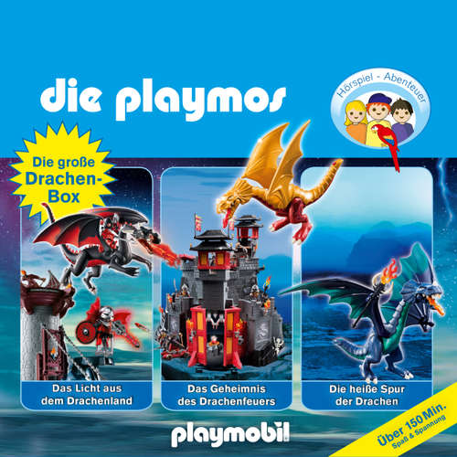 Die Playmos - Das Original Playmobil Hörspiel, Die große Drachen-Box, Folgen 13, 38, 50: Das Licht aus dem Drachenland / Das Geheimnis des Drachenfeuers / Die heiße Spur der Drachen