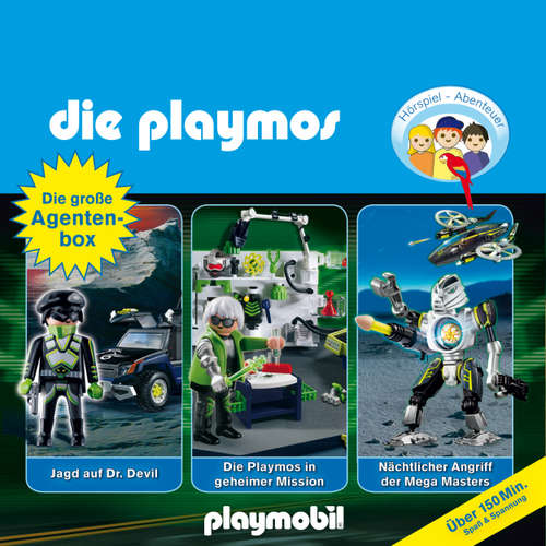 Hoerbuch Die Playmos - Das Original Playmobil Hörspiel, Die große Agenten-Box, Folgen 19, 23, 31 - Simon X. Rost - Gerrit Schmidt-Foß