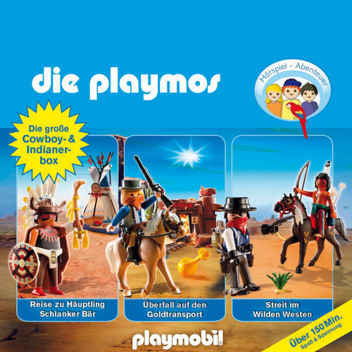 Hoerbuch Die Playmos - Das Original Playmobil Hörspiel, Die große Cowboy- und Indianer-Box, Folgen 21, 32, 35 - David Bredel - Gerrit Schmidt-Foß