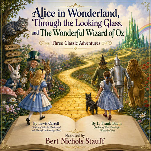 Audiobook Alice in Wonderland, Through the Looking Glass, and the Wonderful Wizard of Oz - Lewis Carroll - Bert Nichols Stauff