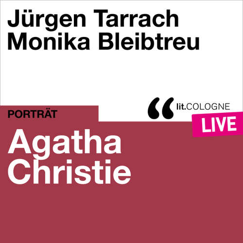 Hoerbuch Agatha Christie - lit.COLOGNE live - Agatha Christie - Jürgen Tarrach