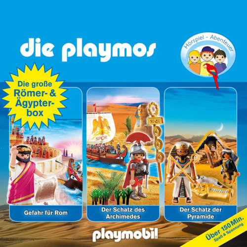 Hoerbuch Die Playmos - Das Original Playmobil Hörspiel, Die große Römer- und Ägypterbox, Folge 5, 18, 52: Gefahr für Rom / Der Schatz des Archimedes / Der Schatz der Pyramide - Simon X. Rost - Gerrit Schmidt-Foß Hoerbuch Die Playmos - Das Original Playmobil Hörspiel, Die große Römer- und Ägypterbox, Folge 5, 18, 52: Gefahr für Rom / Der Schatz des Archimedes / Der Schatz der Pyramide - Simon X. Rost - Gerrit Schmidt-Foß