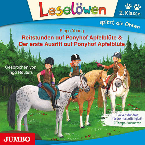 Hoerbuch Reitstunden auf Ponyhof Apfelblüte & Der erste Ausritt auf Ponyhof Apfelblüte - Pippa Young - Inga Reuters