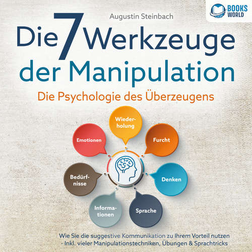 Hoerbuch Die 7 Werkzeuge der Manipulation - Die Psychologie des Überzeugens: Wie Sie die suggestive Kommunikation zu Ihrem Vorteil nutzen - Inkl. vieler Manipulationstechniken, Übungen & Sprachtricks - Augustin Steinbach - Mario Kunze