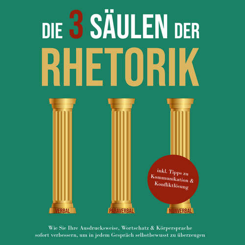Hoerbuch Die 3 Säulen der Rhetorik: Wie Sie Ihre Ausdrucksweise, Wortschatz & Körpersprache sofort verbessern, um in jedem Gespräch selbstbewusst zu überzeugen - inkl. Tipps zu Kommunikation & Konfliktlösung - Matthias Vohs - Martin Petschan