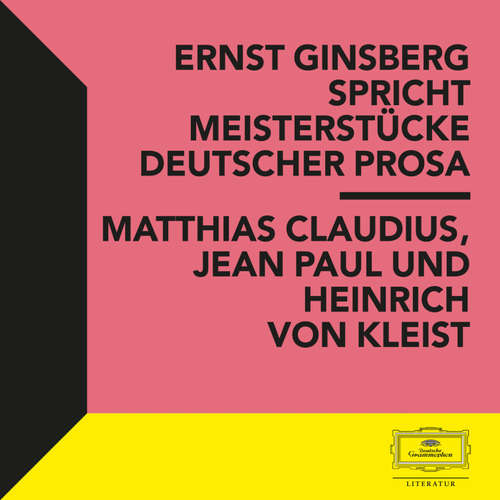 Hoerbuch Ernst Ginsberg spricht Meisterstücke Deutscher Prosa - Jean Paul - Ernst Ginsberg