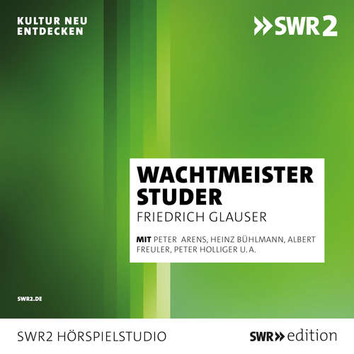 Hoerbuch Wachtmeister Studer - Friedrich Glauser - Peter Arens