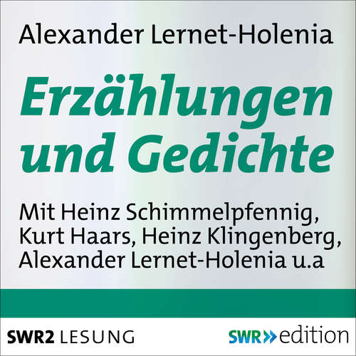 Hoerbuch Erzählungen und Gedichte - Alexander Lernet-Holenia - Alexander Lernet-Holenia