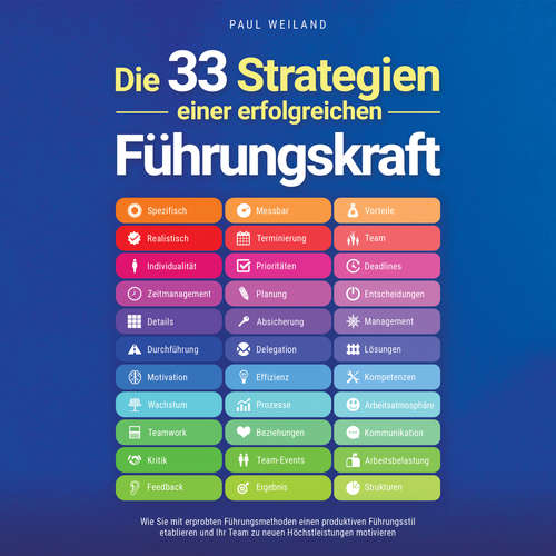 Hoerbuch Die 33 Strategien einer erfolgreichen Führungskraft: Wie Sie mit erprobten Führungsmethoden einen produktiven Führungsstil etablieren und Ihr Team zu neuen Höchstleistungen motivieren - Paul Weiland - Martin Petschan