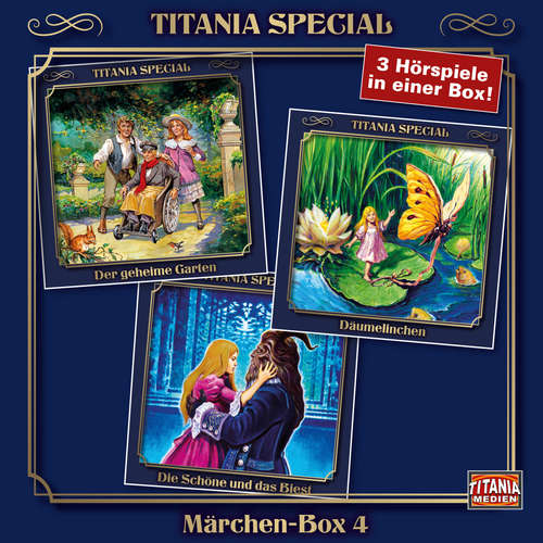 Hoerbuch Titania Special, Märchenklassiker, Box 5: Der geheime Garten, Däumelinchen, Die Schöne und das Biest - Frances Hodgson Burnett - Uschi Hugo