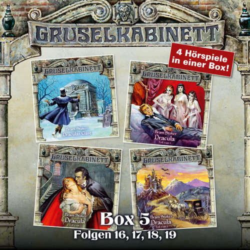 Hoerbuch Gruselkabinett, Box 5: Folgen 16, 17, 18, 19 - Bram Stoker - Simon Jäger Hoerbuch Gruselkabinett, Box 5: Folgen 16, 17, 18, 19 - Bram Stoker - Simon Jäger