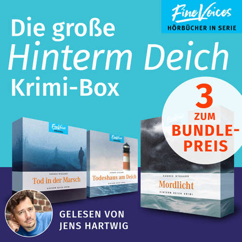 Hoerbuch Die große Hinterm Deich Krimi-Box - Tod in der Marsch + Vom Himmel hoch + Mordlicht - Hannes Nygaard - Jens Hartwig