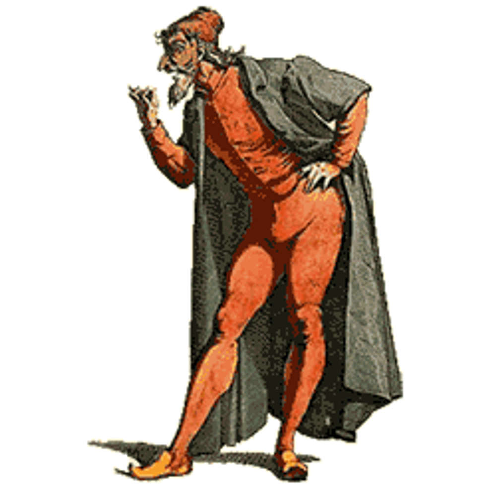Kleiner Mann mit Melone
