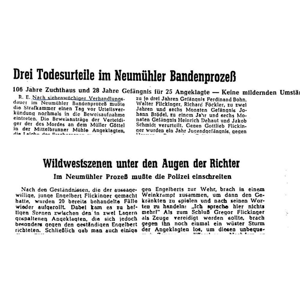 Interviews außerhalb des Gerichtssaals | Neumühler Banden-Prozess 1949 (3/4)